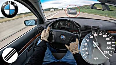 Видео: BMW E39 535i V8 разогнали до максимальной скорости на автобане - autonews.autoua.net