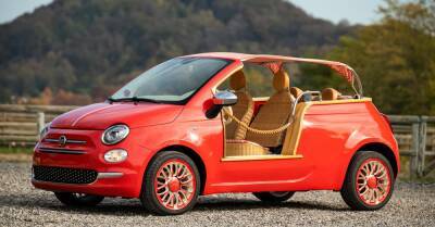 Посмотрите на пляжный Fiat 500 без дверей, крыши и с плетёным интерьером - motor.ru
