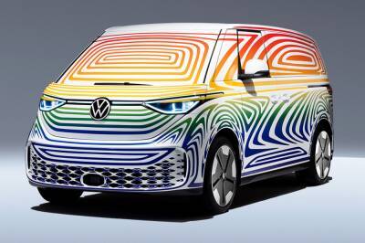 Volkswagen ID.Buzz: первые официальные фотографии, премьера — в начале 2022 года - kolesa.ru