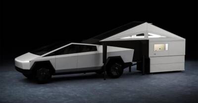 Посмотрите на жилой модуль, превращающий Tesla Cybertruck в дом на колесах - motor.ru