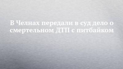 В Челнах передали в суд дело о смертельном ДТП с питбайком - chelny-izvest.ru - Набережные Челны - Казань