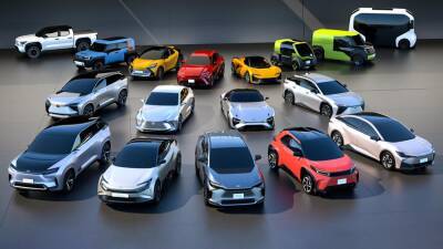 Toyota показала 16 электрокаров, включая внедорожник, суперкар и пикап - motor.ru