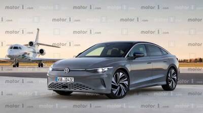 Сторонние дизайнеры показали новый электрический седан Volkswagen на неофициальном рендере - autocentre.ua