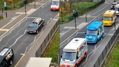 Видео: посмотрите на похоронный кортеж фургонов с мороженым - motor.ru - Лондон