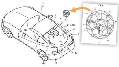 Компания Mazda запатентовала автомобиль с вертолетной площадкой для дрона - avtonovostidnya.ru