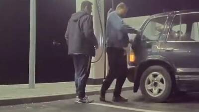 Видео: двое пьяных приятелей пытались заправиться на зарядной станции для электромобилей - auto.24tv.ua - Хорватия - Загреб