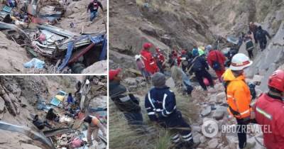 В Боливии пассажирский автобус упал в ущелье - сколько погибших, фото - obozrevatel.com - Боливия - Сукре