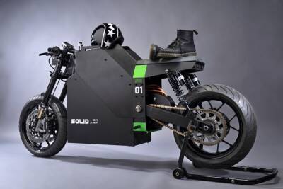 Solid CRS-01: электоромотоцикл в стиле Tesla Cybertruck из Нидерландов - kolesa.ru - Голландия
