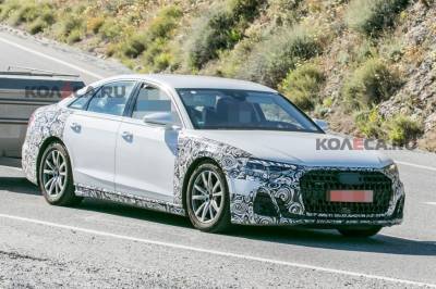 Audi тестирует обновлённый A8: седан проехался на камеру - kolesa.ru