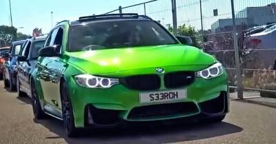 Видео: в Великобритании уничтожили BMW M3, собранный из угнанных машин - motor.ru - Англия