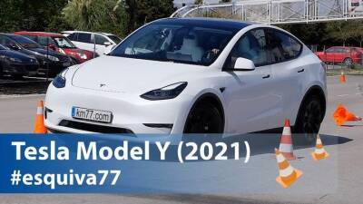 Лосиный тест Tesla Model Y: видео - auto.24tv.ua