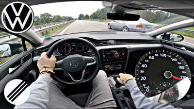 Видео: VW Passat B8 с мотором 1.5 TSI разогнали до максималки на автобане - autonews.autoua.net