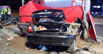 В Польше BMW врезался в фонарный столб, погибли трое украинцев (ФОТО) - delo.ua - Украина - Польша