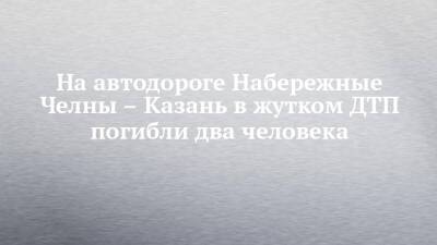 На автодороге Набережные Челны – Казань в жутком ДТП погибли два человека - chelny-izvest.ru - Россия - Набережные Челны - Казань - республика Татарстан - район Мамадышский