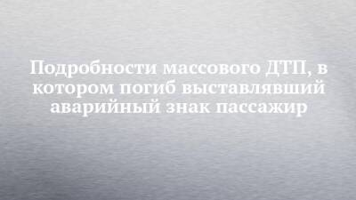 Подробности массового ДТП, в котором погиб выставлявший аварийный знак пассажир - chelny-izvest.ru - Набережные Челны - район Тукаевский - Заинск