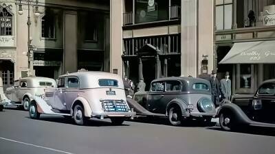 Автомобили на улицах Нью-Йорка 1930-х годов показали на оцифрованном видео - motor.ru - Нью-Йорк - Нью-Йорк