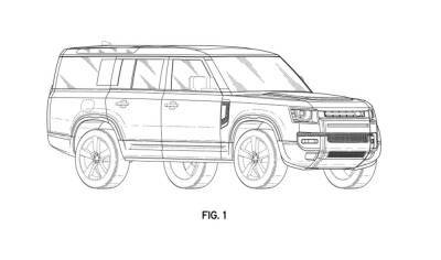 В Сети показали патентные эскизы Land Rover Defender 130 - autonews.ua - Украина