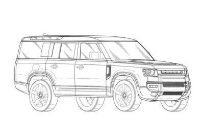 Land Rover Defender 130 показался на патентных изображениях: 8 мест и колёсная база, как у 110 - kolesa.ru - Германия - Англия