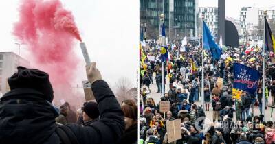 Жозеп Боррель - Протесты в Брюсселе – митингующие разгромили вход в офис главы дипломатии ЕС, фото и видео - obozrevatel.com - Евросоюз - Брюссель - Бельгия - Brussels