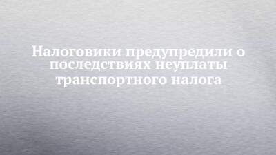 Налоговики предупредили о последствиях неуплаты транспортного налога - chelny-izvest.ru - Россия