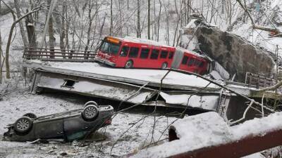 Провал моста забрал пассажирский автобус и 5 автомобилей - auto.24tv.ua - Сша - штат Пенсильвания - Питтсбург