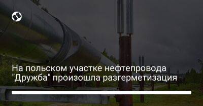 На польском участке нефтепровода "Дружба" произошла разгерметизация - biz.liga.net - Германия - Польша