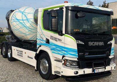 Электрический грузовик Scania примерил миксер CIFA - autocentre.ua