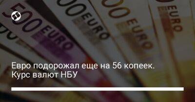Евро подорожал еще на 56 копеек. Курс валют НБУ - biz.liga.net - Украина