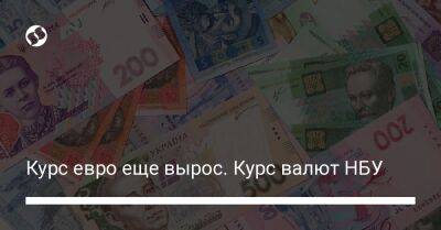 Курс евро еще вырос. Курс валют НБУ - biz.liga.net - Украина