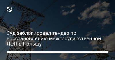 Суд заблокировал тендер по восстановлению межгосударственной ЛЭП в Польшу - biz.liga.net - Киев - Украина - Польша