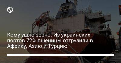 Кому ушло зерно. Из украинских портов 72% пшеницы отгрузили в Африку, Азию и Турцию - biz.liga.net - Украина - Турция