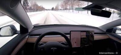 Как автопилот Tesla теряется на заснеженных улицах (видео) - autocentre.ua - Канада