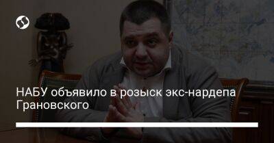 Александр Грановский - НАБУ объявило в розыск экс-нардепа Грановского - biz.liga.net - Одесса