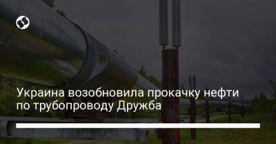 Украина возобновила прокачку нефти по трубопроводу Дружба - biz.liga.net - Украина - Россия - Словакия - Польша - Венгрия