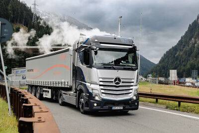 Daimler Truck испытал водородный автопоезд на высокогорном перевале - autocentre.ua - Австрия - Италия
