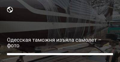 Одесская таможня изъяла самолет – фото - biz.liga.net - Украина - Молдавия