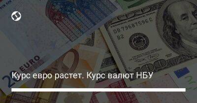 Курс евро растет. Курс валют НБУ - biz.liga.net - Украина