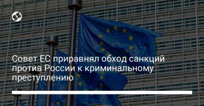 Совет ЕС приравнял обход санкций против России к криминальному преступлению - biz.liga.net - Россия - Чехия