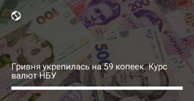Гривня укрепилась на 59 копеек. Курс валют НБУ - biz.liga.net - Украина
