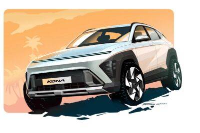 Hyundai Kona второго поколения: новые фирменные картинки и кадры с «живым» кроссовером - kolesa.ru - Корея