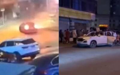 Машину разорвало на части мощным взрывом (видео) - zr.ru - New York