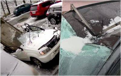 На вашу машину упала глыба льда с крыши: кто виноват? - zr.ru - Москва