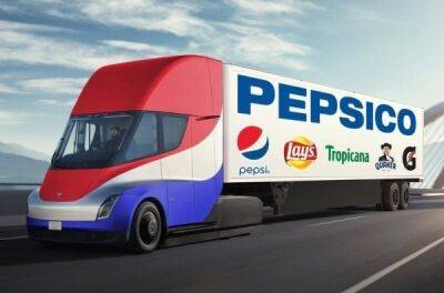 Завантажені напоями Pepsi електричні вантажівки Tesla Semi проїжджатимуть лише по 160 км - news.infocar.ua