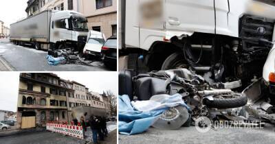 В Германии пьяный водитель грузовика протаранил более 30 авто – фото, видео и все детали ЧП - obozrevatel.com - Германия - Ивано-Франковск - Варшава