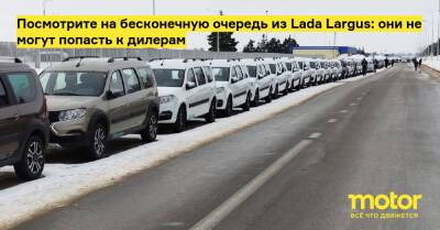 Посмотрите на бесконечную очередь из Lada Largus: они не могут попасть к дилерам - motor.ru - Россия - Тольятти