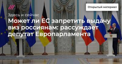 Может ли ЕС запретить выдачу виз россиянам: рассуждает депутат Европарламента - tvrain.ru - Украина - Сша - Россия