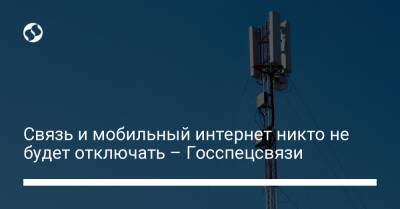 Связь и мобильный интернет никто не будет отключать – Госспецсвязи - biz.liga.net