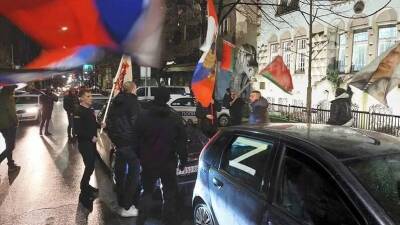 Жители Сербии вышли на акцию в поддержку России - news-front.info - Украина - Москва - Россия - Белоруссия - Донецкая обл. - Сербия - Белград