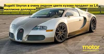 Bugatti Veyron в очень редком цвете кузова продают за 1,6 миллиона долларов - motor.ru