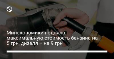 Минэкономики подняло максимальную стоимость бензина на 5 грн, дизеля – на 9 грн - biz.liga.net - Украина